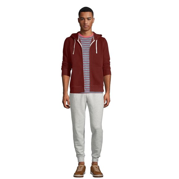 NWT Lands End Men's Serious Sweats Full Zip Midweight Hoodie Size L $100 FLG264 - Picture 2 of 5